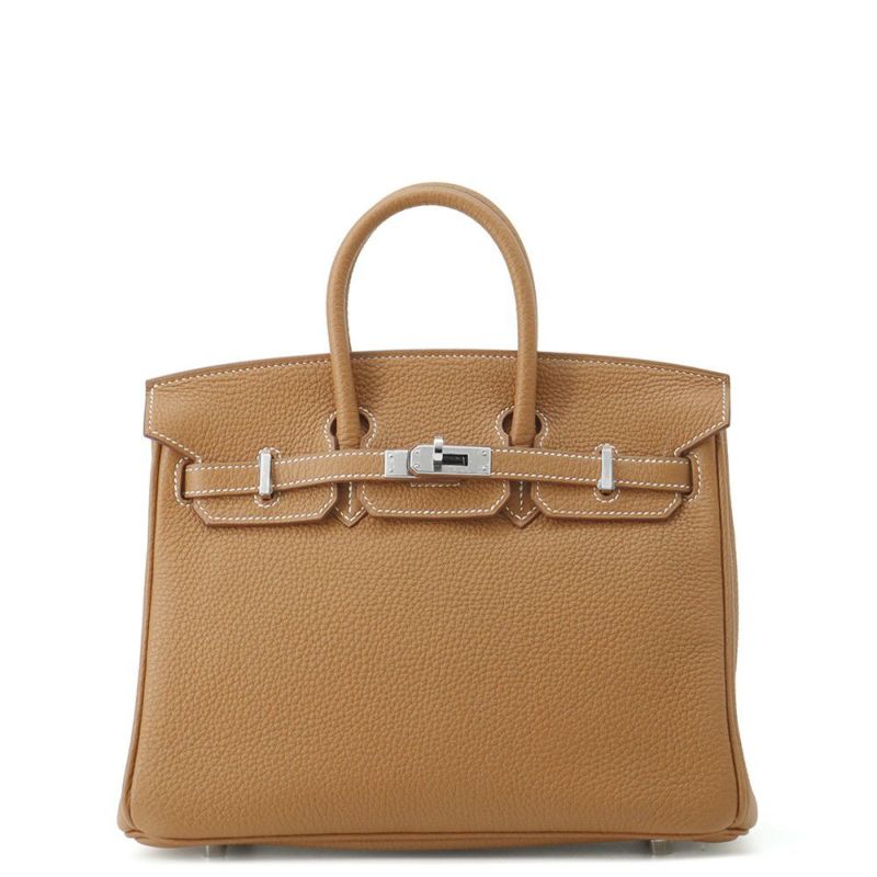 エルメス バーキン25 ゴールド/シルバー金具 トゴ W刻印 HERMES Birkin ハンドバッグ