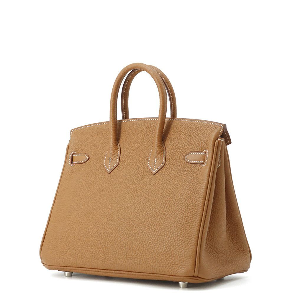 エルメス バーキン25 ゴールド/シルバー金具 トゴ W刻印 HERMES Birkin ハンドバッグ