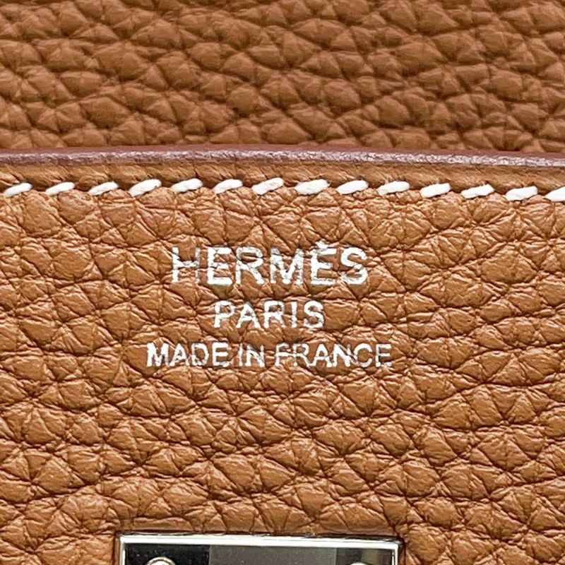 エルメス バーキン25 ゴールド/シルバー金具 トゴ W刻印 HERMES Birkin ハンドバッグ