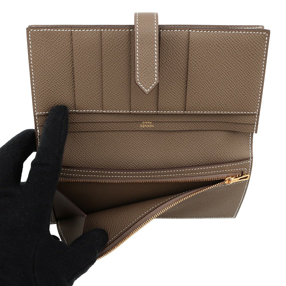 エルメス 長財布 ベアンスフレ ゴールド/ゴールド金具 エプソン U刻印