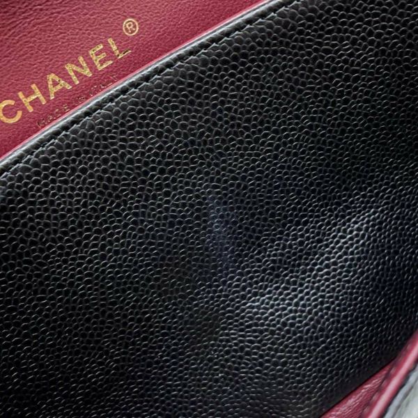 シャネル チェーンショルダーバッグ マトラッセ25 ココマーク キャビアスキン ダブルチェーン A01112 CHANEL 黒