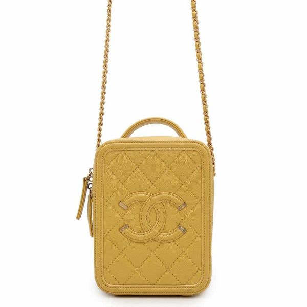 シャネル チェーンショルダーバッグ CCフィリグリー キャビアスキン AS0988 CHANEL バッグ