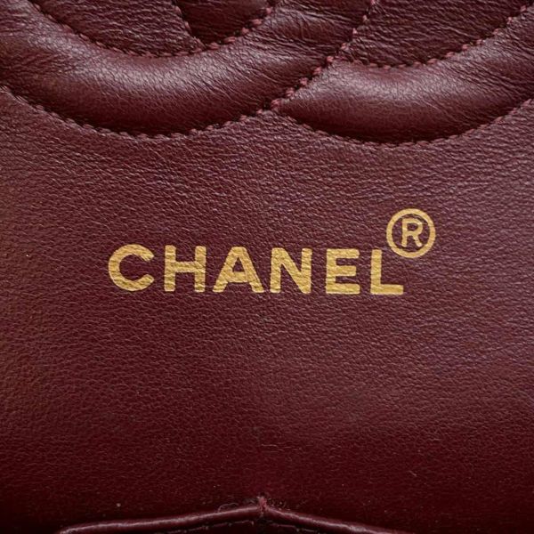 シャネル チェーンショルダーバッグ マトラッセ25 ココマーク ラムスキン ダブルチェーン A01112 CHANEL 黒