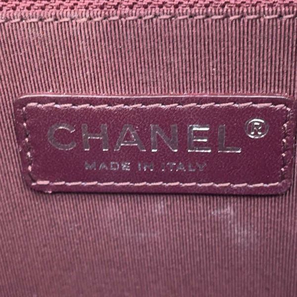 シャネル チェーンショルダーバッグ ボーイシャネル ラムスキン CHANEL バッグ 赤