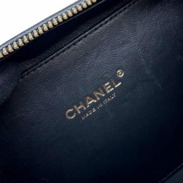 シャネル チェーンショルダーバッグ CCフィリグリー バニティバッグ キャビアスキン A93343 CHANEL ヴァニティ 黒