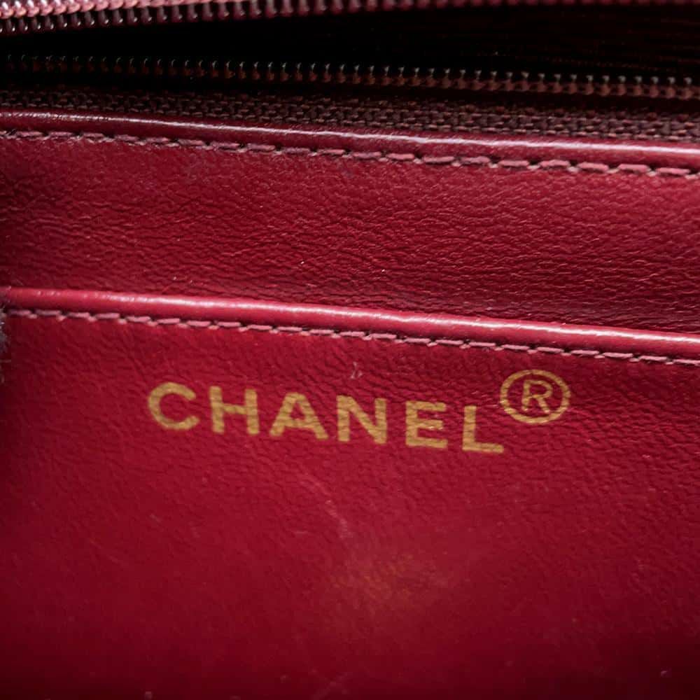 シャネル チェーンショルダーバッグ デカマトラッセ ココマーク ラムスキン CHANEL バッグ 黒
