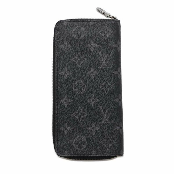 ルイヴィトン 長財布 モノグラム・エクリプス ジッピーウォレット・ヴェルティカル M62295 LOUIS VUITTON 財布 メンズ 黒