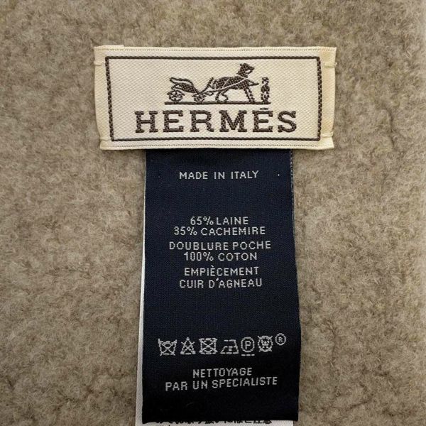 エルメス マフラー テディ・ポケット ウール カシミヤ HERMES メンズ 2023秋冬