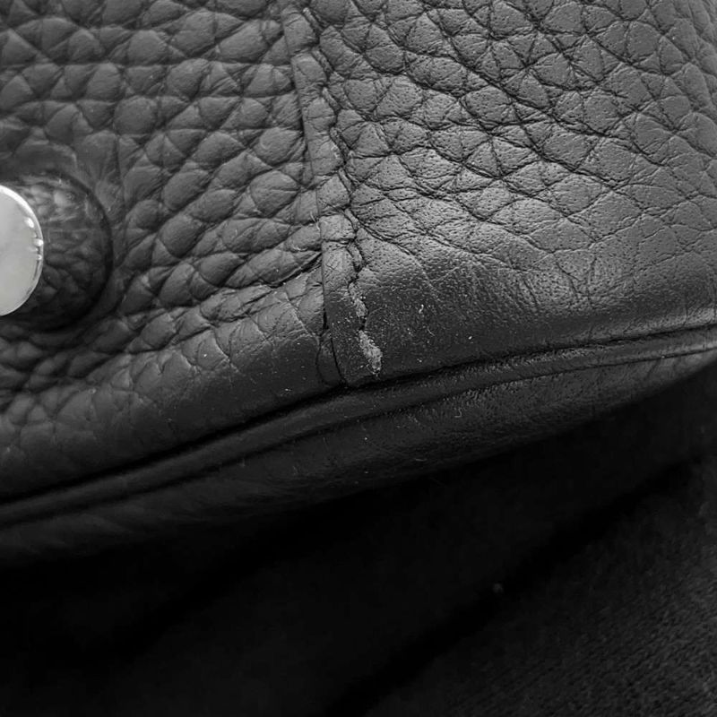 エルメス ハンドバッグ リンディ30 ブラック/シルバー金具 トリヨンクレマンス Y刻印 2way 黒