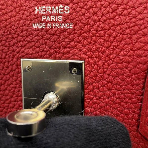 エルメス バーキン30 ルージュカザック/シルバー金具 トゴ Y刻印 HERMES Birkin ハンドバッグ