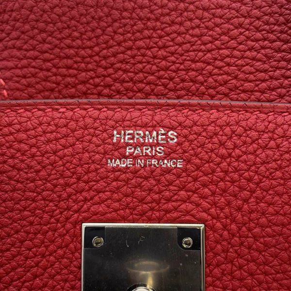 エルメス バーキン30 ルージュカザック/シルバー金具 トゴ Y刻印 HERMES Birkin ハンドバッグ