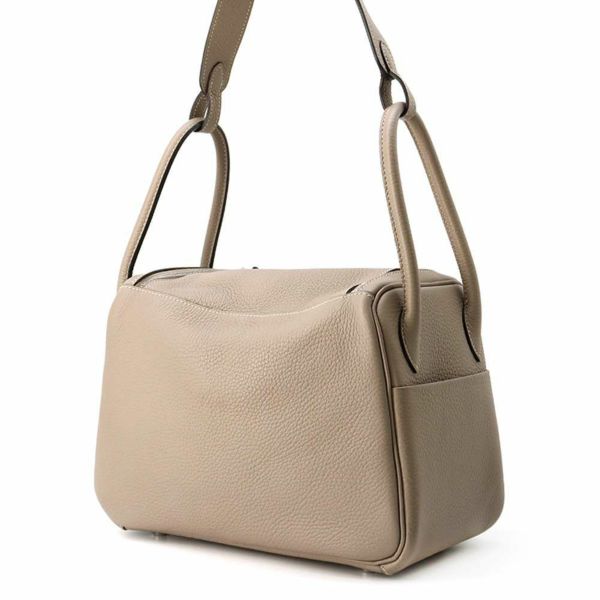 エルメス ハンドバッグ リンディ26 トゥルティエールグレー/シルバー金具 トリヨンクレマンス T刻印 2wayショルダー