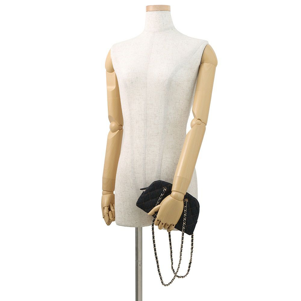 シャネル チェーンクラッチ ココマーク マトラッセ デニム AP5092 CHANEL チェーンショルダー 2026 春夏 プレコレクション