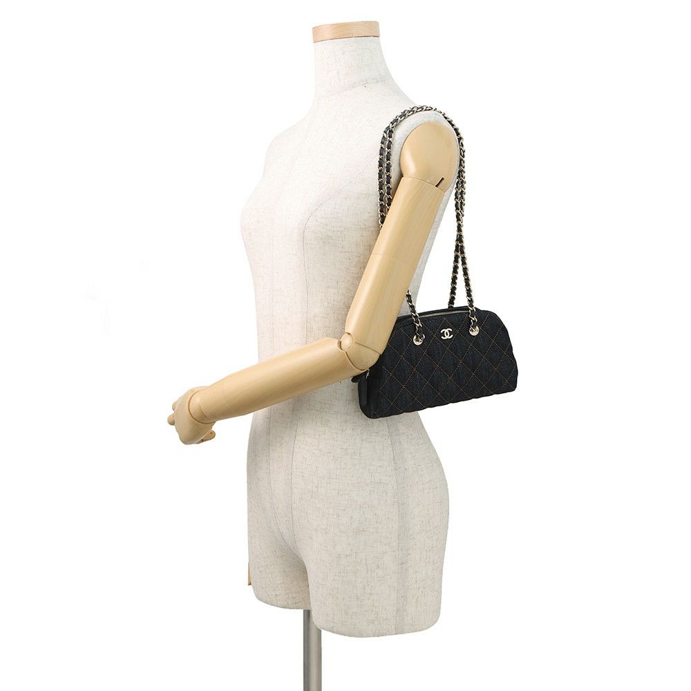 シャネル チェーンクラッチ ココマーク マトラッセ デニム AP5092 CHANEL チェーンショルダー 2026 春夏 プレコレクション