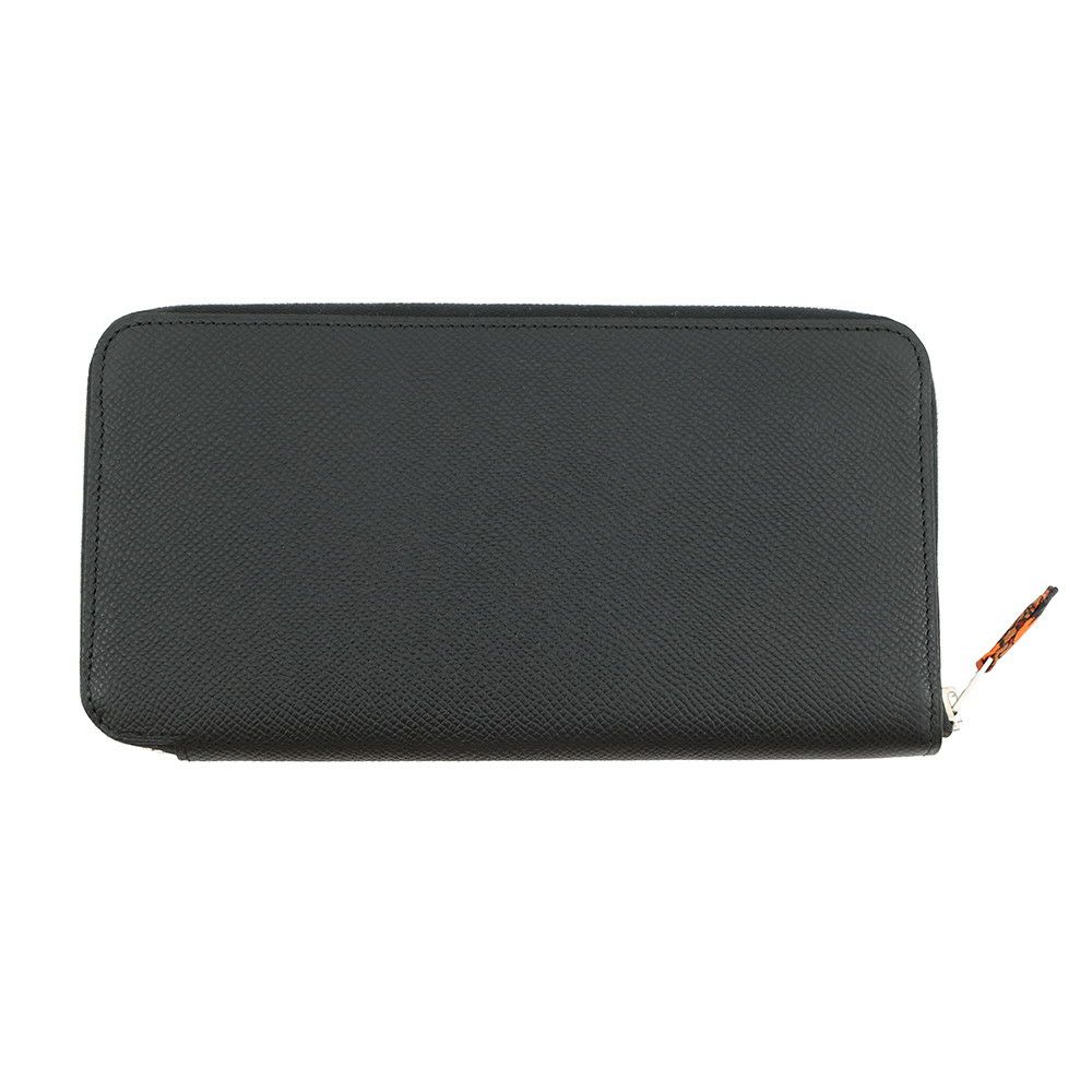 エルメス 長財布 アザップロング シルクイン ブラック/シルバー金具 エプソン M刻印 HERMES 財布 黒