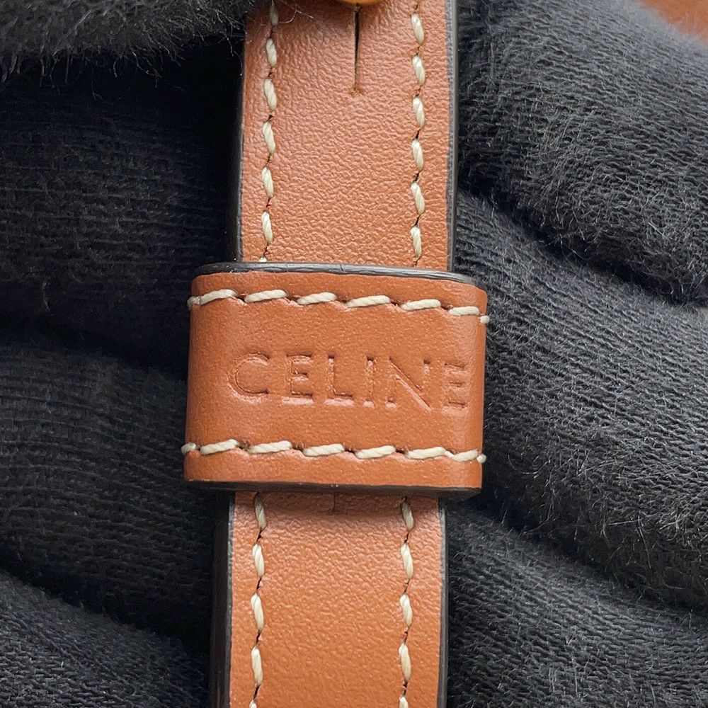 セリーヌ ハンドバッグ バーティカル カバ ミニ デニム/レザー 193302 CELINE 2wayショルダーバッグ
