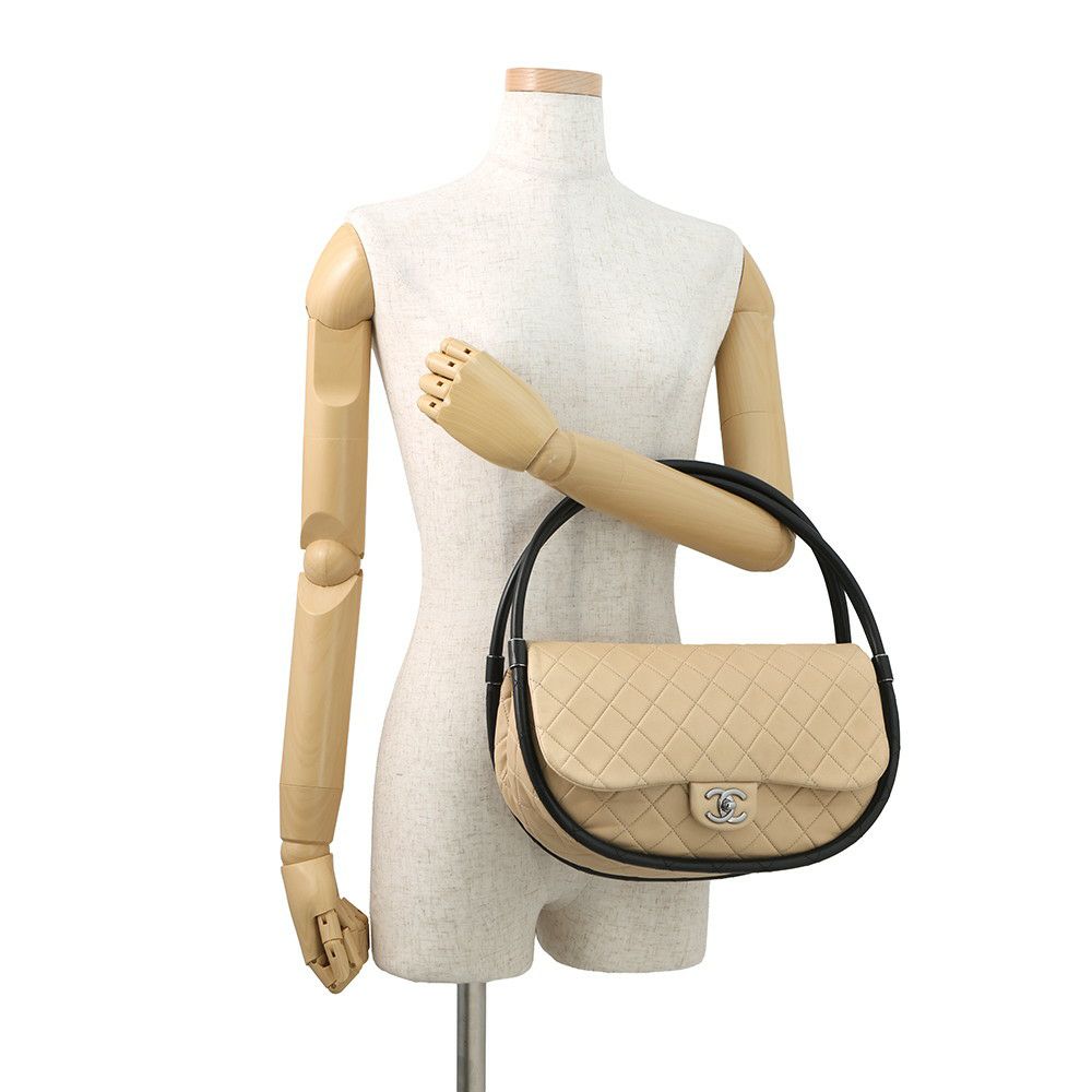 シャネル ハンドバッグ マトラッセ ココマーク フラフープ ラムスキン A66222 CHANEL バッグ 黒