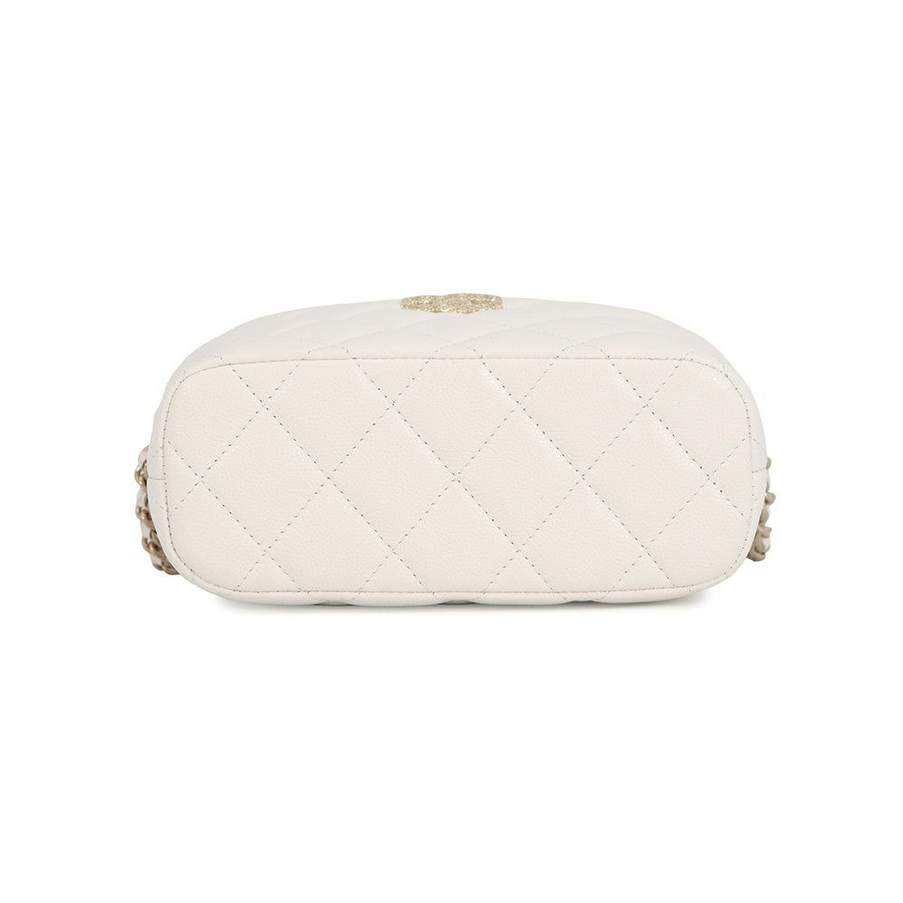 シャネル ハンドバッグ ココマーク マトラッセ キャビアスキン AP4747 CHANEL 2ｗayチェーンショルダーバッグ 白