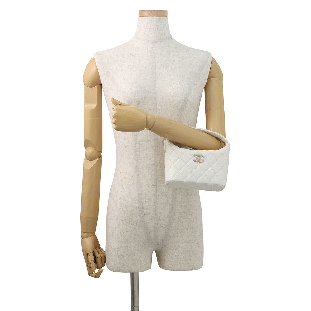 シャネル ハンドバッグ ココマーク マトラッセ キャビアスキン AP4747 CHANEL 2ｗayチェーンショルダーバッグ 白