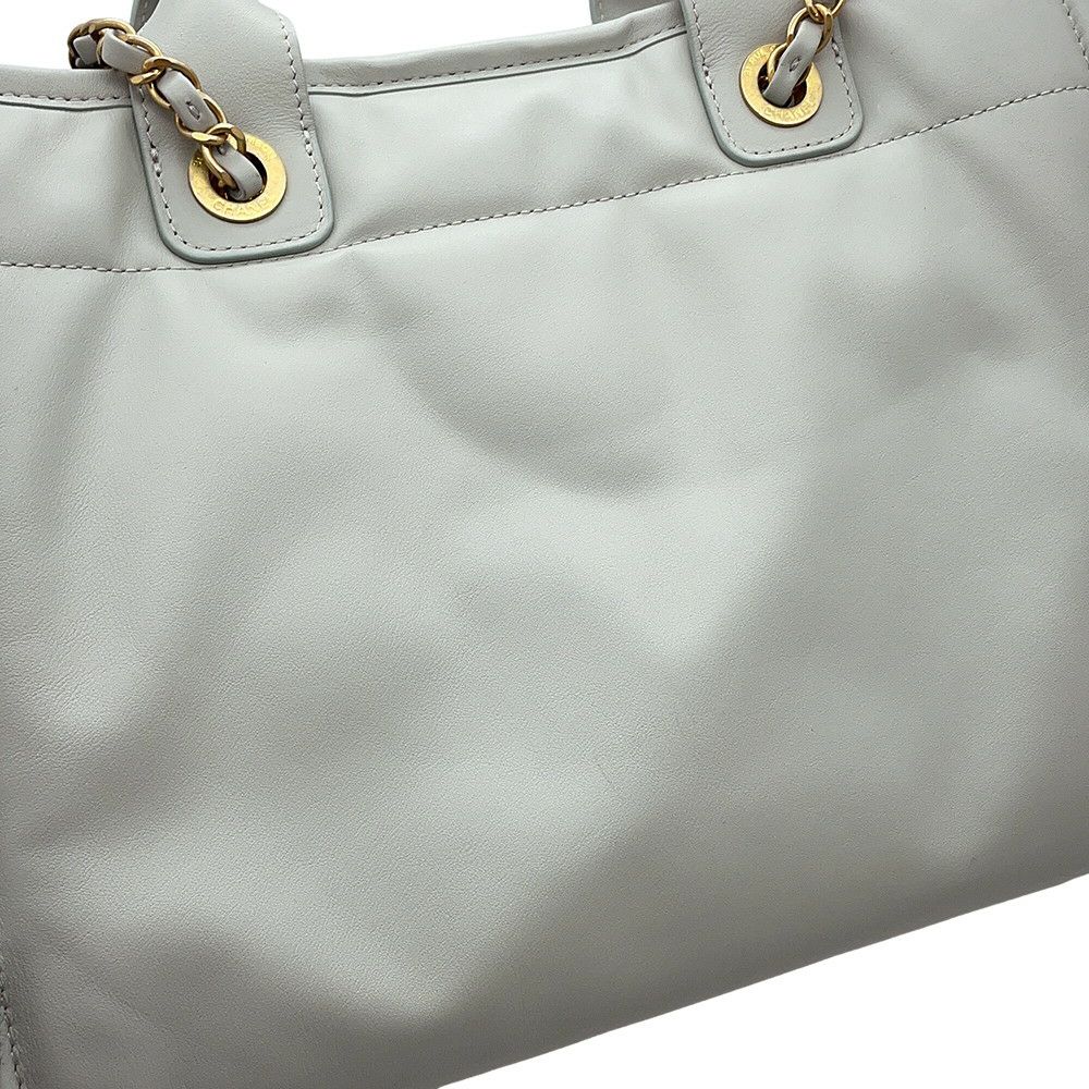 シャネル チェーントートバッグ ドーヴィル ショッピングバッグ ラムスキン AS3351 CHANEL 2way