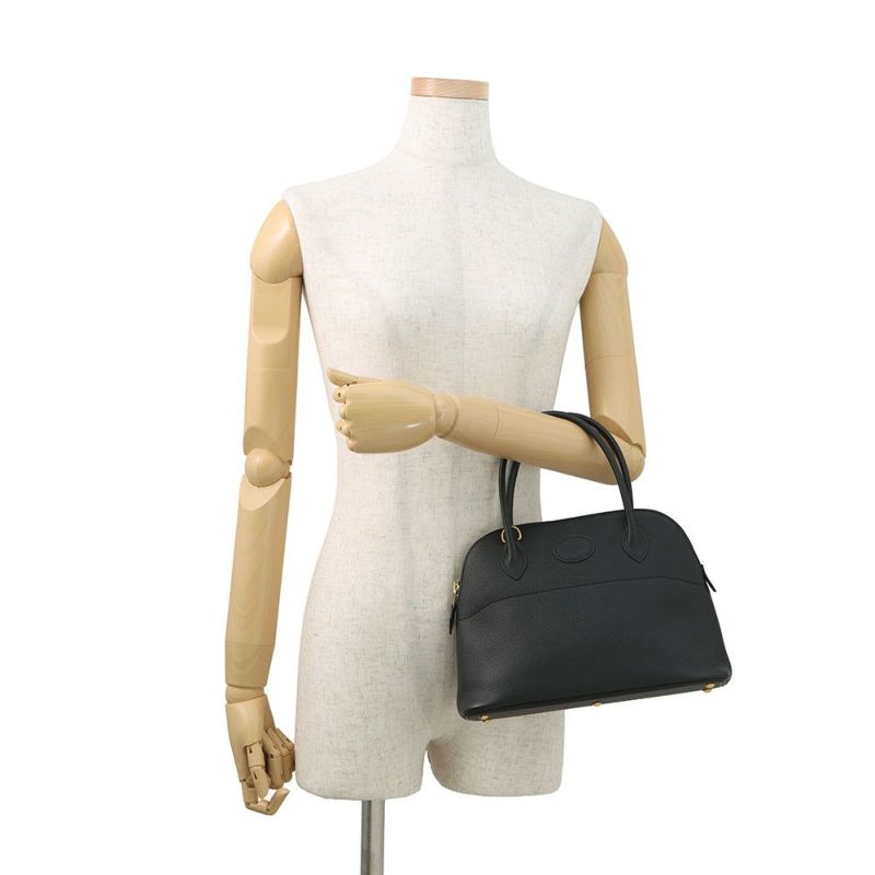 エルメス ハンドバッグ ボリード27 ブラック/ゴールド金具 エプソン U刻印 ２wayショルダー 黒