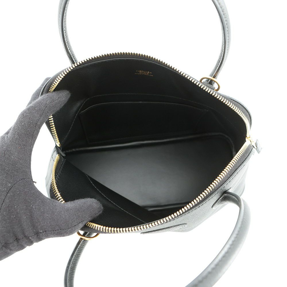 エルメス ハンドバッグ ボリード27 ブラック/ゴールド金具 エプソン U刻印 ２wayショルダー 黒