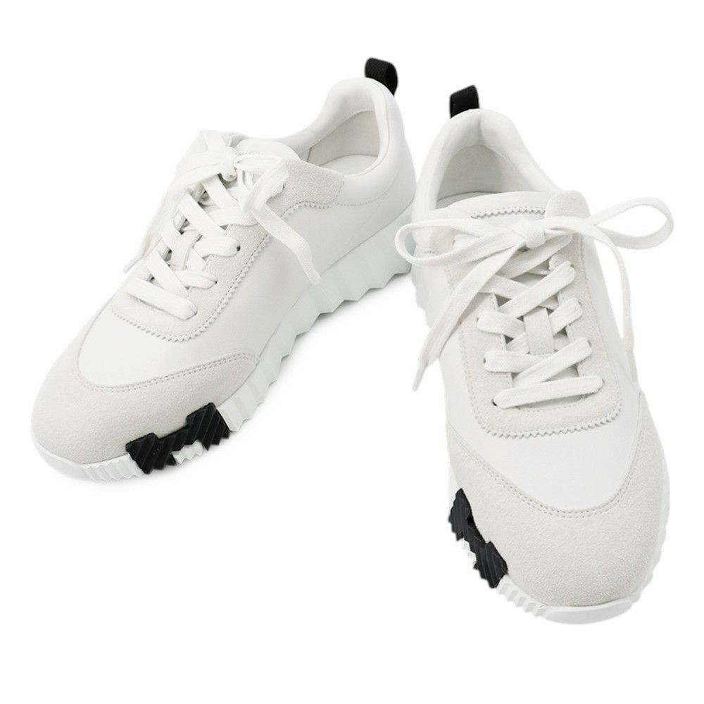 エルメス スニーカー バウンシング レザー レディースサイズ38.5 HERMES 靴 白