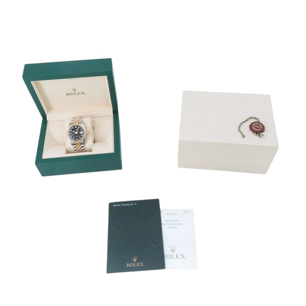ロレックス デイトジャスト Y番 SS/K18YG コンビ 116233 ROLEX 腕時計 ブラック文字盤