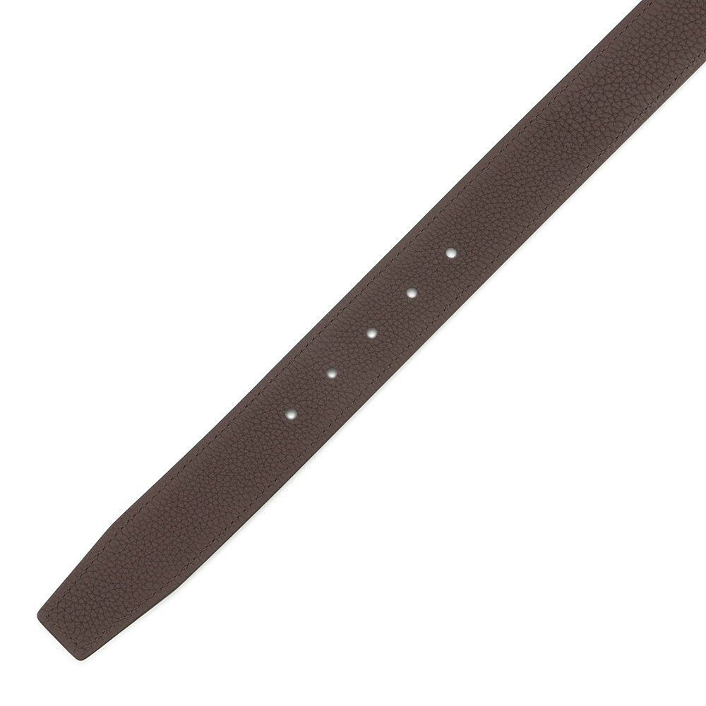 エルメス ベルト ケープコッド ブラック/エベンヌ/シルバー金具 ボックスカーフ/トゴ W刻印 サイズ90 メンズ 黒