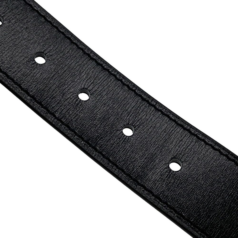 エルメス ベルト ケープコッド ブラック/エベンヌ/シルバー金具 ボックスカーフ/トゴ W刻印 サイズ90 メンズ 黒