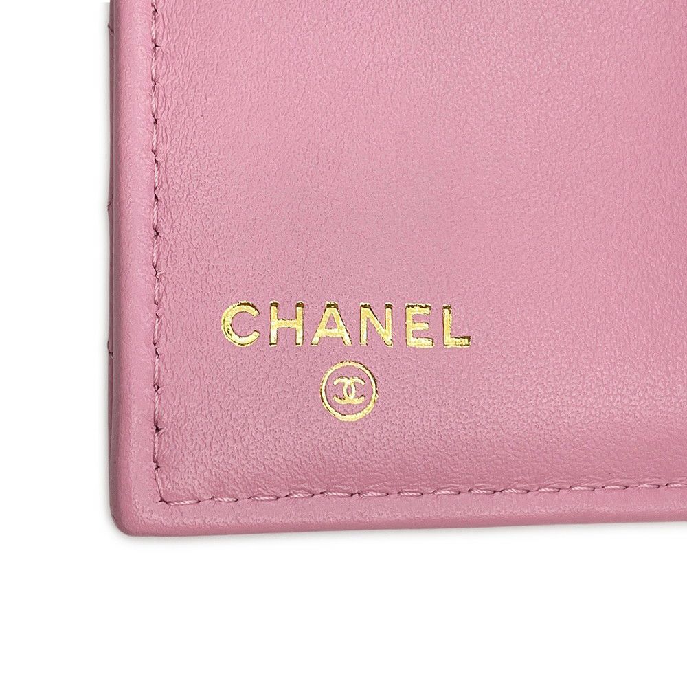 シャネル 三つ折り財布 マトラッセ ココマーク ビジュー キャビアスキン AP4902 CHANEL 財布 コンパクトウォレット