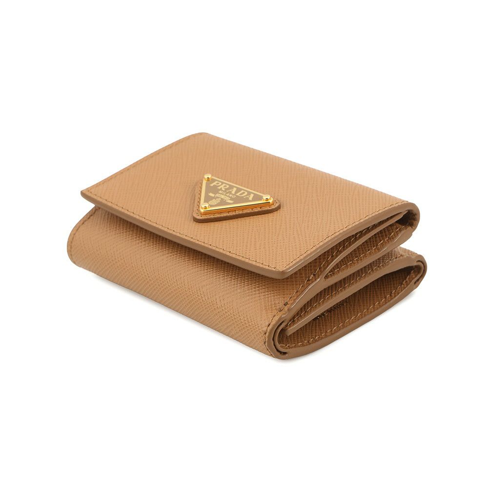 プラダ 三つ折り財布 トライアングルロゴ レザー 1MH042 PRADA 財布