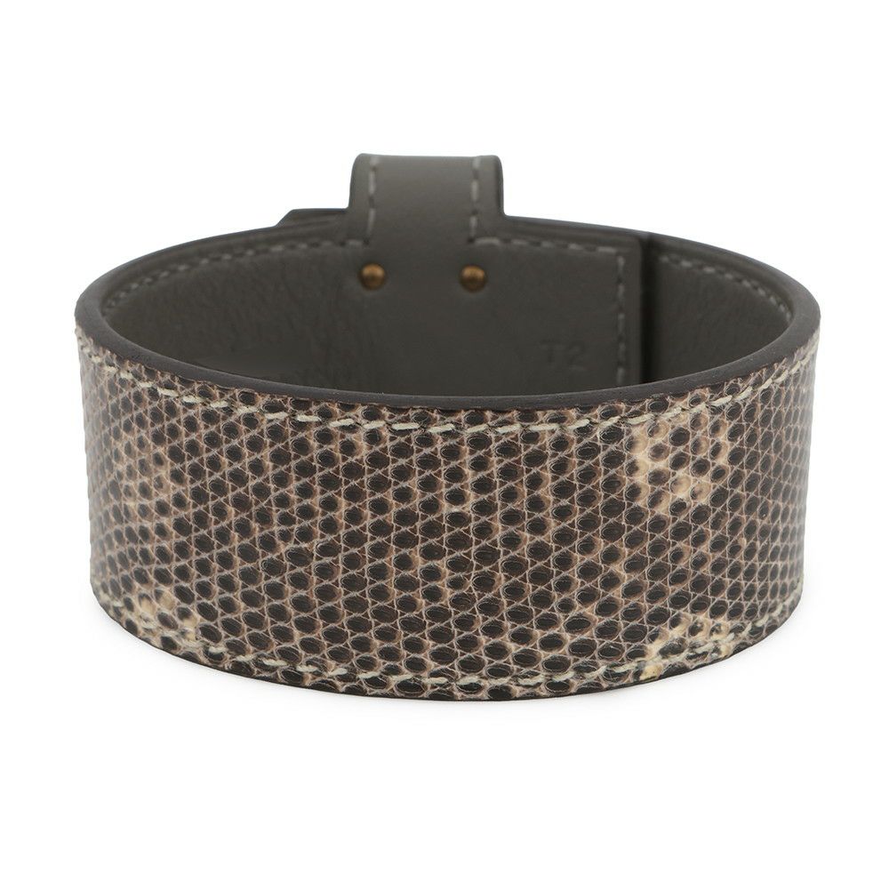 エルメス ブレスレット ケリーツイスト PM オンブレ/ゴールド金具 リザードナチュラ B刻印 サイズT2 バングル