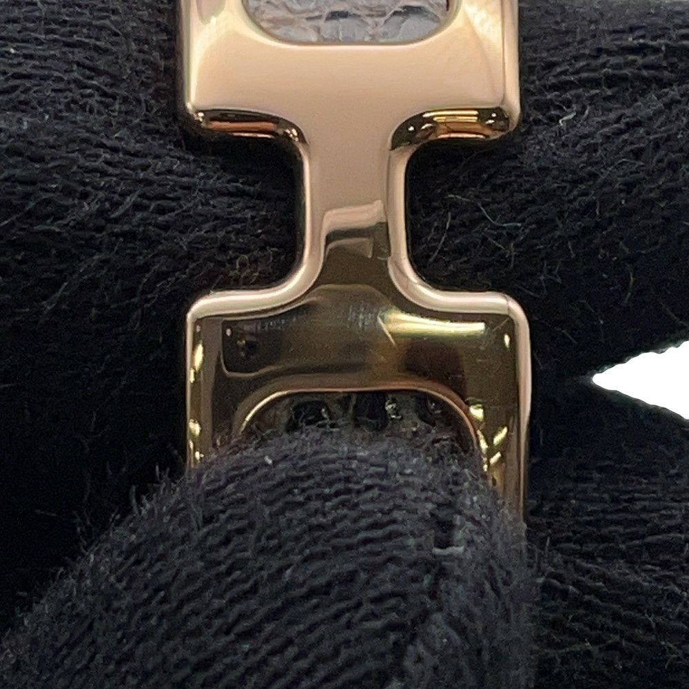 エルメス ピアス オランプ オンブル/ピンクゴールド金具 リザードナチュラ/メタル HERMES アクセサリー