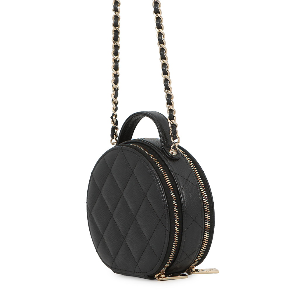 シャネル チェーンショルダーバッグ マトラッセ スモールヴァニティバッグ キャビアスキン AP2502 CHANEL 黒