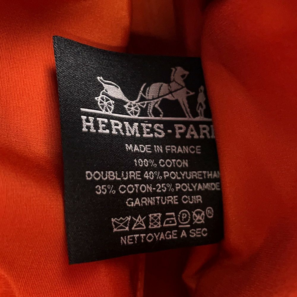 エルメス ポーチ ボリードポーチ ミニミニ ブラック/シルバー金具 コットン HERMES 小物入れ 黒