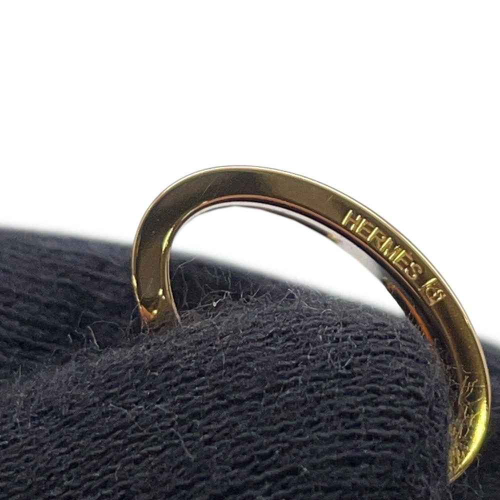 エルメス イヤーカフ ポップH ブラック/ゴールド金具 HERMES アクセサリー シングル 黒