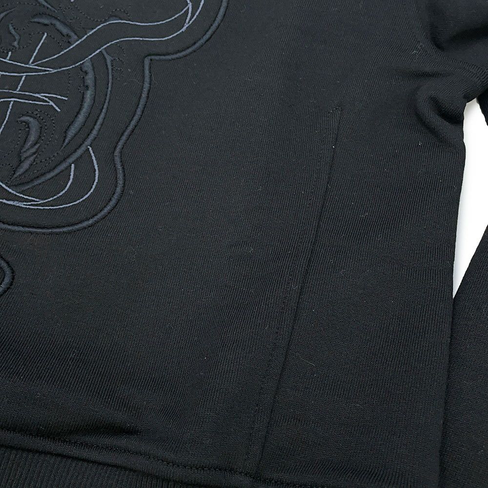 エルメス スウェット タックスウェットシャツ 刺繍入り レディースサイズ36 HERMES トップス 黒