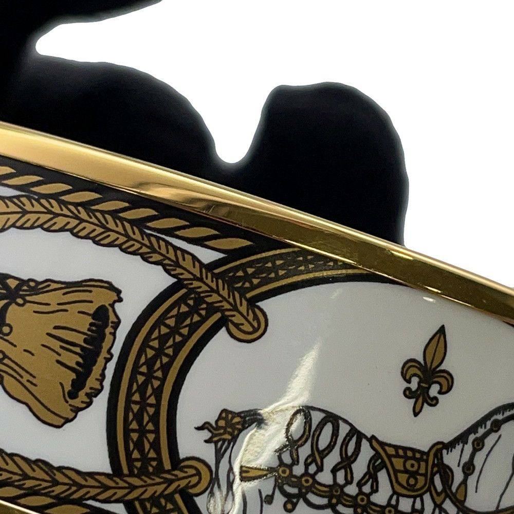 エルメス バングル エマイユGM 馬 七宝焼き エナメル ホースモチーフ HERMES ブレスレット 白