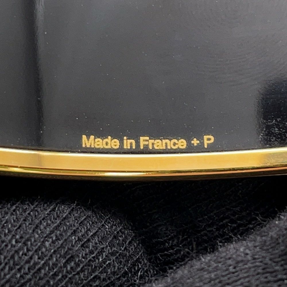 エルメス バングル エマイユGM 馬 七宝焼き エナメル ホースモチーフ ブレスレット HERMES 黒