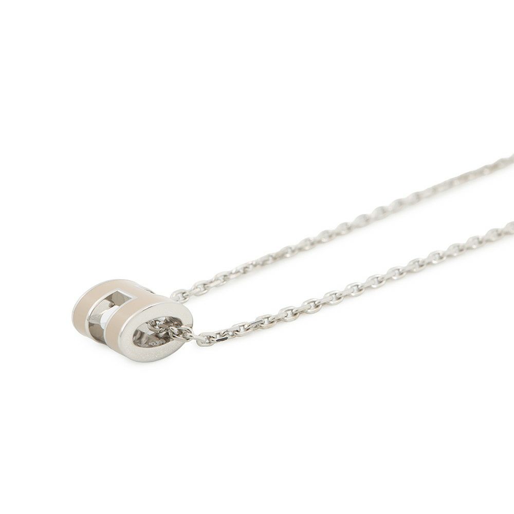 エルメス ネックレス ミニ・ポップアッシュ マロングラッセ/シルバー金具 HERMES アクセサリー ポップH