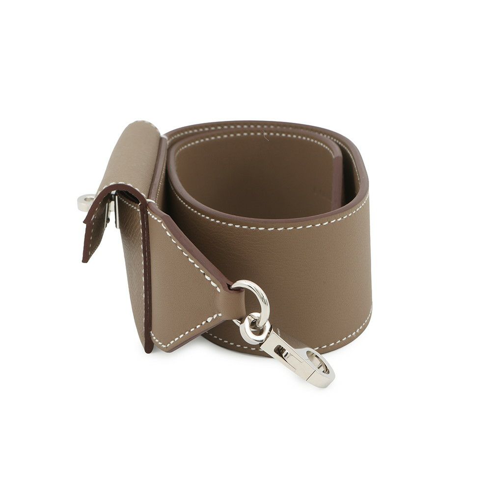 エルメス ショルダーストラップ バンドリエール ケリーポケット エトゥープ/シルバー金具 スイフト/エプソン B刻印