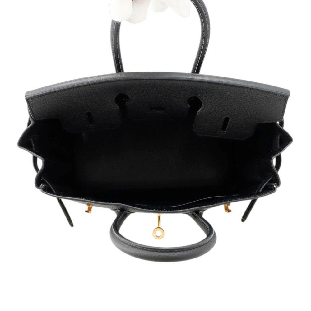 エルメス バーキン25 ブラック/ピンクゴールド金具 トゴ D刻印 HERMES Birkin ハンドバッグ 黒