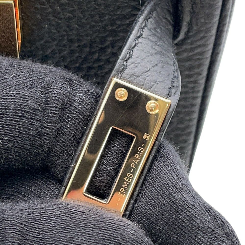 エルメス バーキン25 ブラック/ピンクゴールド金具 トゴ D刻印 HERMES Birkin ハンドバッグ 黒
