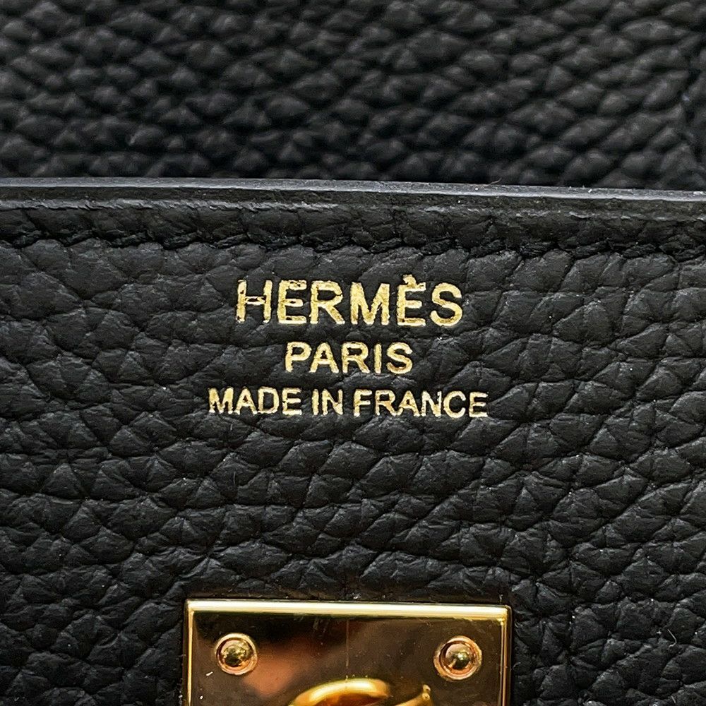 エルメス バーキン25 ブラック/ピンクゴールド金具 トゴ D刻印 HERMES Birkin ハンドバッグ 黒