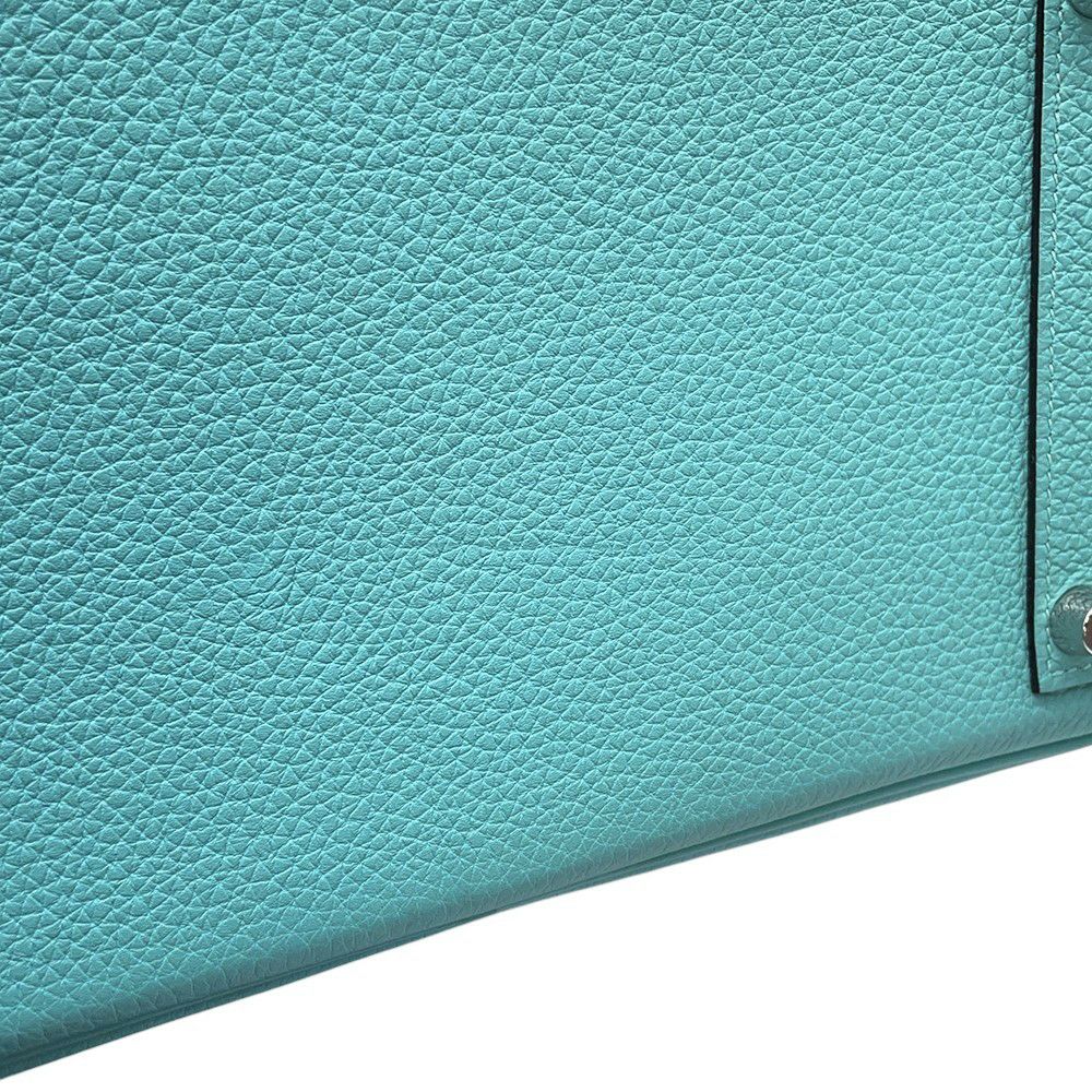 エルメス バーキン30 ブルーアトール/シルバー金具 トゴ T刻印 HERMES Birkin ハンドバッグ