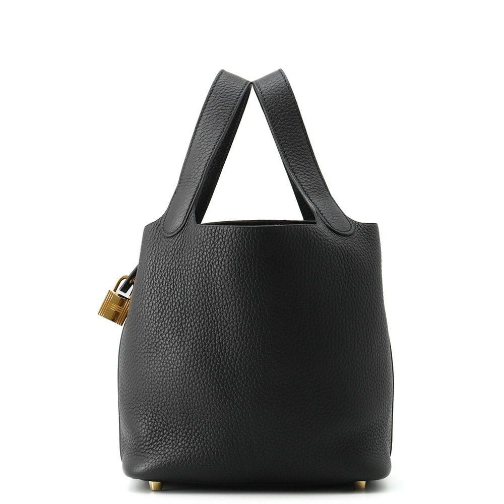 エルメス ハンドバッグ ピコタンロックPM ブラック/ゴールド金具 トリヨンクレマンス Z刻印 黒