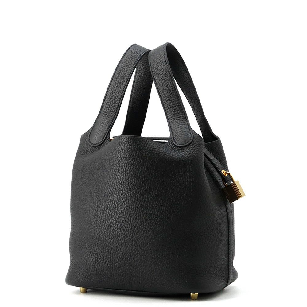 エルメス ハンドバッグ ピコタンロックPM ブラック/ゴールド金具 トリヨンクレマンス Z刻印 黒