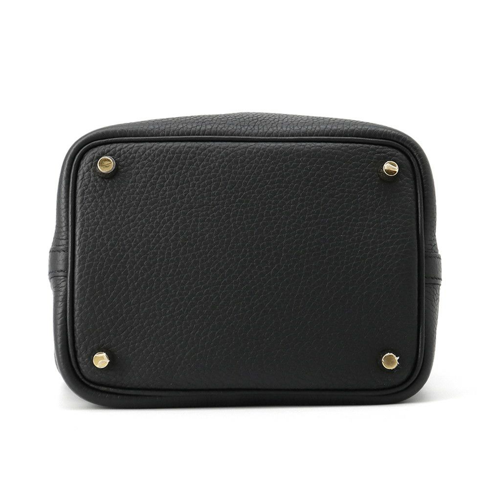 エルメス ハンドバッグ ピコタンロックPM ブラック/ゴールド金具 トリヨンクレマンス Z刻印 黒