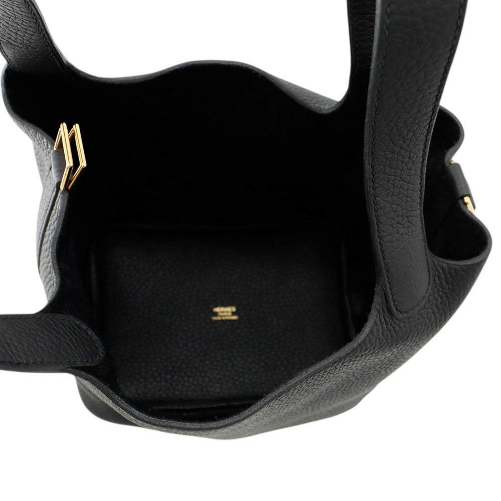 エルメス ハンドバッグ ピコタンロックPM ブラック/ゴールド金具 トリヨンクレマンス Z刻印 黒